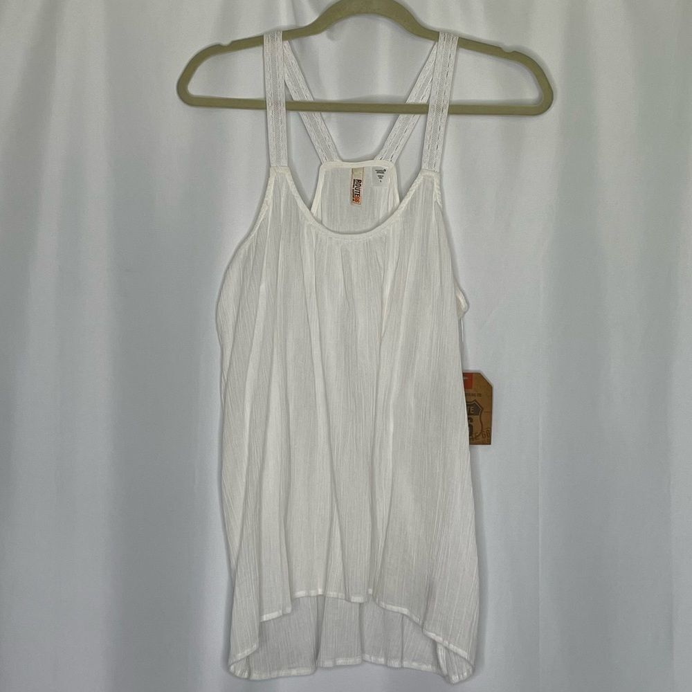 Route 66 White Tank Top size Large